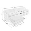 ModernLuxe Chenille Fabric Sofa with Ottoman & Lumbar Pillows, Ergonomic Sofa Couch for Living Room/Bedroom, Beige/Sky Blue/Green (2-4 Seats) - 4 of 4