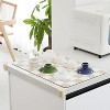 LunaLulinlk 16" x 24" Checkered Dish Drying Mat for Coffee Bar, Silicone Absorbent Mat for Kitchen Counter (Beige) - 3 of 4