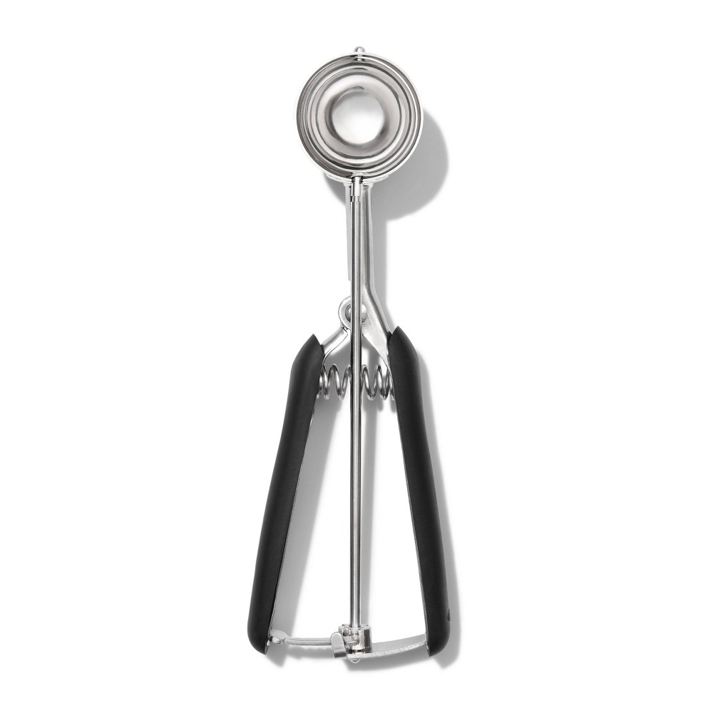 OXO Stainless Steel Small Cookie Scoop: Dishwasher-Safe, 0.33 Volume, Black, Food Scoops, 8" Length