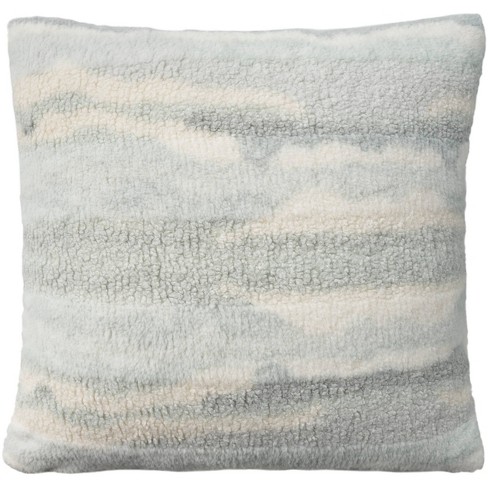 Serene Pillow 18 Square Decorative Throw Pillow in Blue