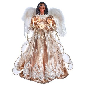 Kurt Adler 16-Inch White/Rose Gold Angel Tree Topper - 1 of 4