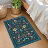 Modern Floral Printed Area Rugs Machine Washable Soft Non Slip Farmhouse Carpet Stain Resistant Low Pile Rug for Kitchen Living Room Laundry Bedroom - 4 of 4