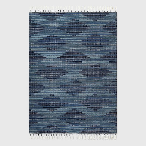 Diamond Tassel Outdoor Rug Blue, How Do Outdoor Rugs Hold Up In Rain
