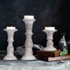 Mela Artisans Jharna Candleholders in White, Set of 3 - 2 of 4