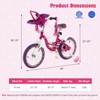 Infans 16" Kids Bike w/Doll Seat Girls Bicycle w/Training Wheels for 4-7 Years Old Girl - 2 of 4
