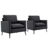 Lycvki 2pcs Leather Upholstered Sofa Chair - 2 of 4