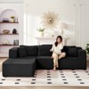 Mjkone 106'' Modern 2-Piece Corduroy Free Combination L-Shaped Sofa Deep Seat,Upholstered Chaise Sectional Sofas With Left Chaise - 4 of 4