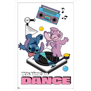 Trends International Disney Lilo and Stitch - Time To Dance Framed Wall Poster Prints - 1 of 4