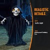 Joyfy 3 Pcs 23" Halloween LED Cute Grim Reaper Yard Stakes Decoration, Path Markers for Halloween Yard Lawn Garden Decor, Haunted House Props - 3 of 4