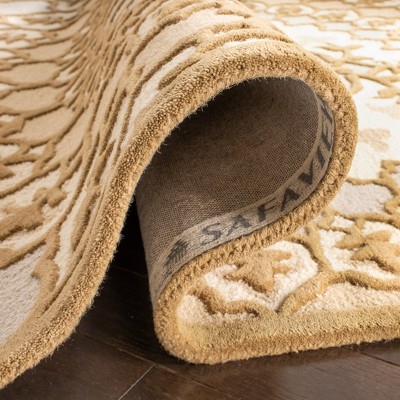 Off-White and Beige Tufted Wool 8' x 10' Area Rug