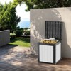 VisioGear Deck Boxes, 45 Gal Outdoor Storage Deck Box, Small Patio Storage Bin for Garden Tools, Black, 30.75"*17.13"*21.85" - 2 of 4