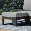 WestinTrends Montara Outdoor HDPE Patio Ottoman with Waterproof Olefin Cushions - 2 of 4
