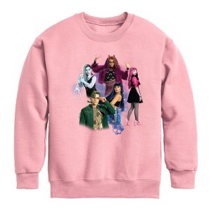 Girls' - Monster High - Character Group Graphic Long Sleeve Fleece Sweatshirt - 1 of 4