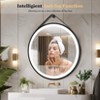 24/28/32in LED Black Frame Round Bathroom Mirror with Light Vanity Mirror Anti-Fog Dimmable,Wall Decor Mirror - 4 of 4
