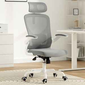 Lyngins Modern Ergonomic Home Office Desk Chair with Adjustable Lumbar Support,High Back Swivel Task Chair for Office,Study,Studio - 1 of 4