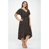 WEST K Womens Georgia Plus Size Flutter Sleeve High Low Hem Dress - 2 of 4