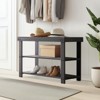 Vynxaria 3-Tier Bamboo Shoe Rack Bench, Compact Storage, 286lb Capacity, Brown - 2 of 4