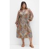 Women's Plus Size Mysteria Print Dress - saddle | CITY CHIC - 2 of 4