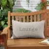 Sunbrella Embroidered 'Lounge' Lumbar Pillow for Patio & Pool - Sorra Home: Weather-Resistant, Acrylic - 2 of 4