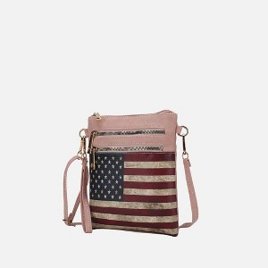 MKF Collection Genesis Printed Flag Vegan Leather Women’s Crossbody Bag by Mia K - 1 of 4