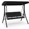 3-Person Patio Swing Chair with Adjustable Canopy, Outdoor Glider Lounge Chair for Porch, Garden, or Backyard - 2 of 4