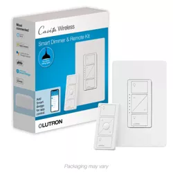 Lutron Caséta Wireless Smart Lighting Dimmer Switch and Remote Kit | P-PKG1W-WH