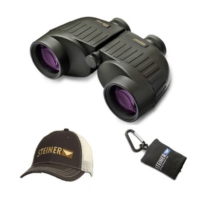 Steiner Military-Marine 10x50 Binoculars with Cap and Microfiber Cloth Pouch