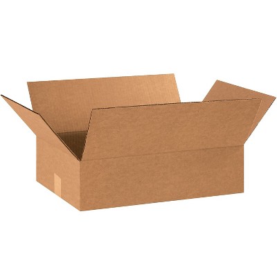Box Partners Flat Corrugated Boxes 18" x 13" x 5" Kraft 25/Bundle 18135