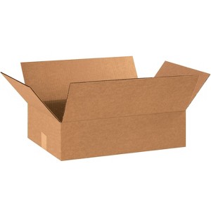 Box Partners Flat Corrugated Boxes 18" x 13" x 5" Kraft 25/Bundle 18135 - 1 of 4