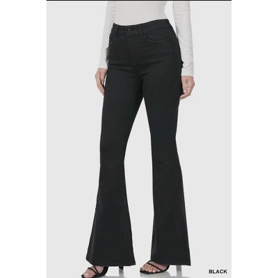 Women's High Rise Flare Jeans - ZENANA