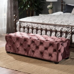 Piper Tufted Rectangular Ottoman Bench - Christopher Knight Home - 1 of 4