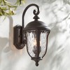 John Timberland Traditional Outdoor Wall Light Fixture Bronze 22 1/4" Clear Hammered Glass for Exterior House Porch Patio Deck - 2 of 4