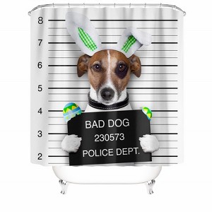 Bad Dog Shower Curtains for Bathroom Waterproof Fabric Bath Curtain Durable Soft Stylish Bathroom Decor 72x72 Inch - 1 of 1