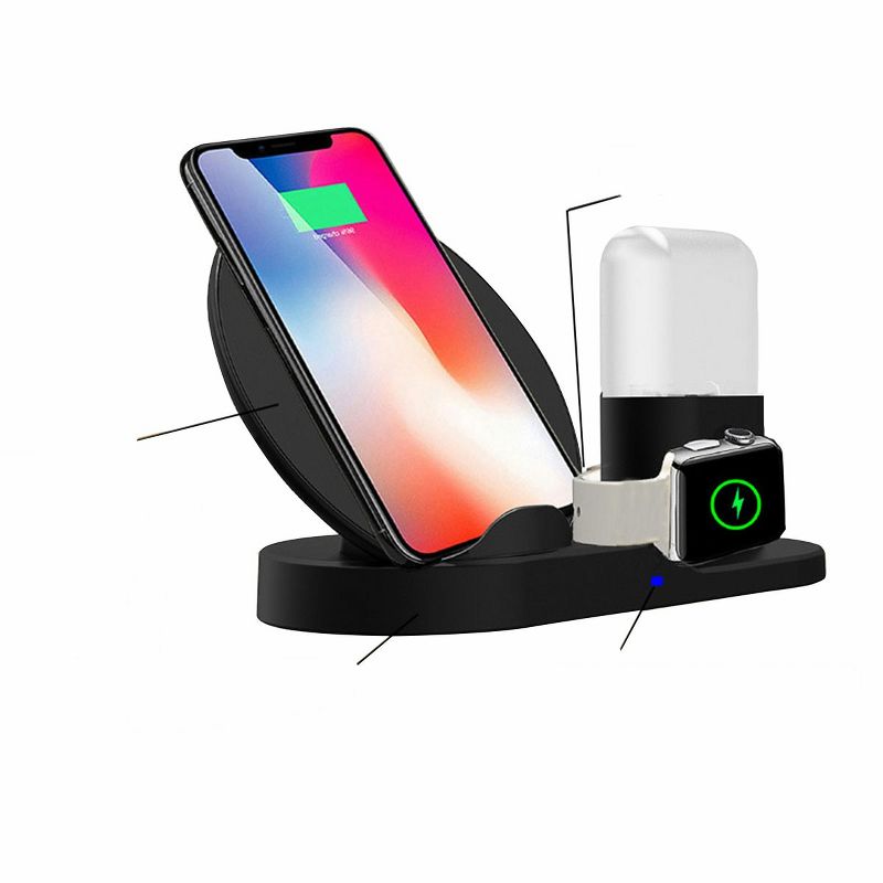 Link 3 in 1 Apple Wireless Charging Station for iPhone, Apple Watch and Airpods, 4 of 5
