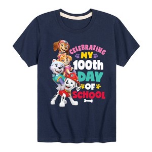 Boys' - Paw Patrol - Celebrating 100Th Day Of School Short Sleeve Graphic T-Shirt - 1 of 4