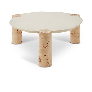 Meridian Furniture,Thor Natural Burl Wood Coffee Table - 1 of 4