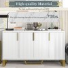 Okak Sideboard Buffet Cabinet with Storage, Accent Cabinet with Rectangular Metal Handles & Legs for Kitchen Dining Room Entryway - 2 of 4