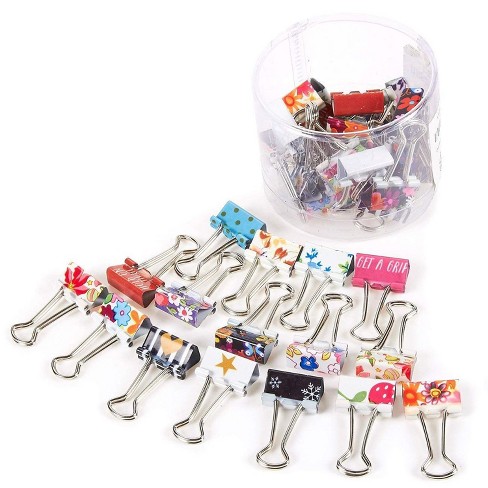 Juvale Colored Binder Clips 40 Pack Paper Clamps Binder Clips Bulk For Office Work Target