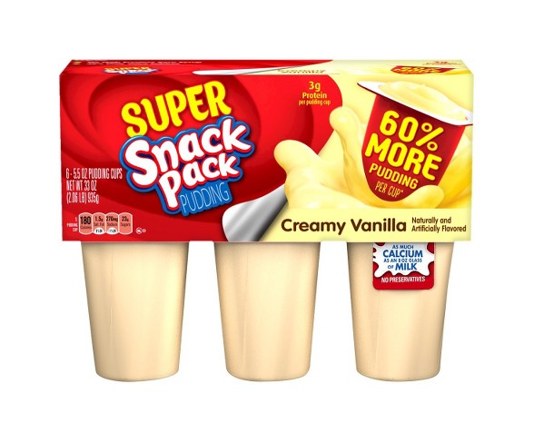 Super Snack Pack Vanilla Pudding 5.5 oz 6 pk