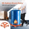 Acekool 55 Gallon Drum Dolly, 1000 lbs Capacity, Steel Frame Barrel Cart with 4 Swivel Casters & Brakes, for Warehouse and Industrial Use - 2 of 4