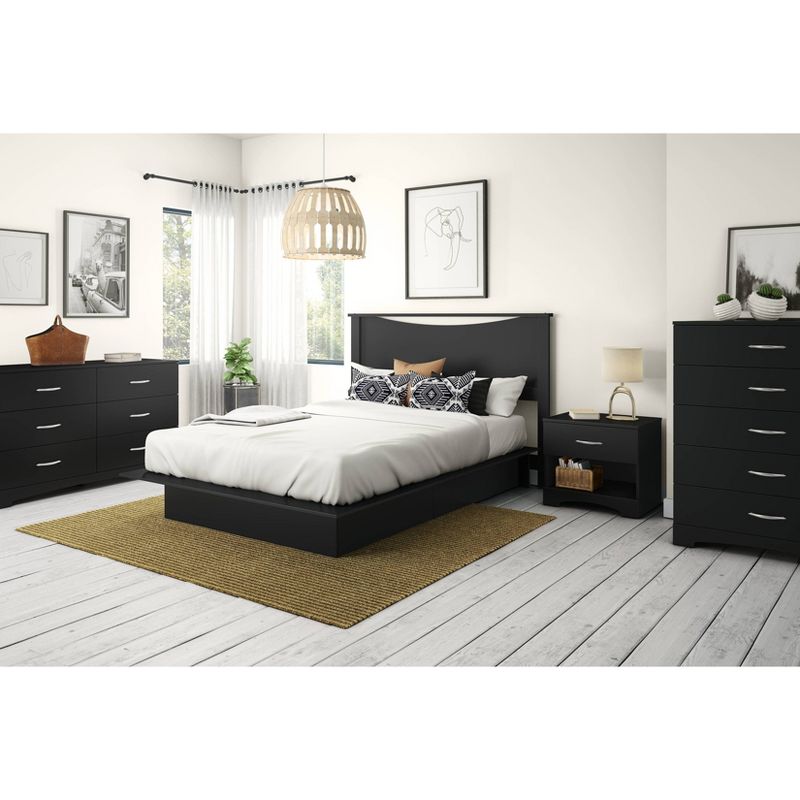 Queen Step One Platform Bed with Drawers - South Shore, 4 of 7