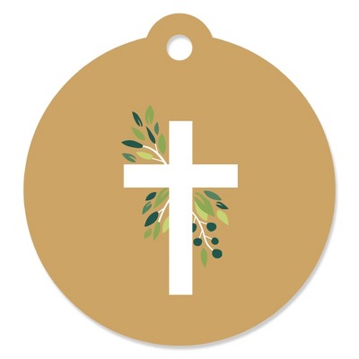 Big Dot of Happiness Elegant Cross - Religious Party Favor Gift Tags (Set of 20)