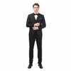 Cloudstyle Mens Stylish 3-Piece One Button Dress Suit Classic Fit Formal Jacket & Vest & Pants - 2 of 4