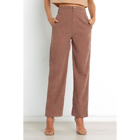 Women's High-rise Pleat Front Tapered Chino Pants - A New Day™ Tan