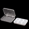 Unique Bargains Household Travel Plastic Square Shaped 6 Compartments Medicinal Pills Box Case Holder - 3 of 3