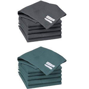 Unique Bargains Solid Color Cotton Waffle Weave Drying Absorbent Kitchen Towels - 1 of 4