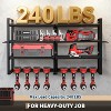 3/4-Tier Power Tool Organizer Wall Mount, Heavy Duty Tool Storage Rack Holds 8 Wireless Drills, Drill Bit Rack, Capacity Utility Shelf,Garage Workshop - 4 of 4