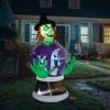 Angel Sar 5.9ft Halloween Inflatable Witch with Crystal Ball, LED Light-Up Blow Up Decoration for Yard, Lawn, Indoor Outdoor Party - 2 of 4