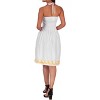 LA LEELA Women's Beach Summer Tube Top Clubwear Flowy Evening Dress Strapless Dresses for Women One Size Oatmeal_AB559 - 4 of 4