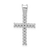 Black Bow Jewelry 14k White Gold 1/6 or 1/4 Ctw Diamond Latin Cross Pendant - 3 of 4